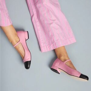 Augusta Pink Leather Lola Mary Jane Heels - 42 11